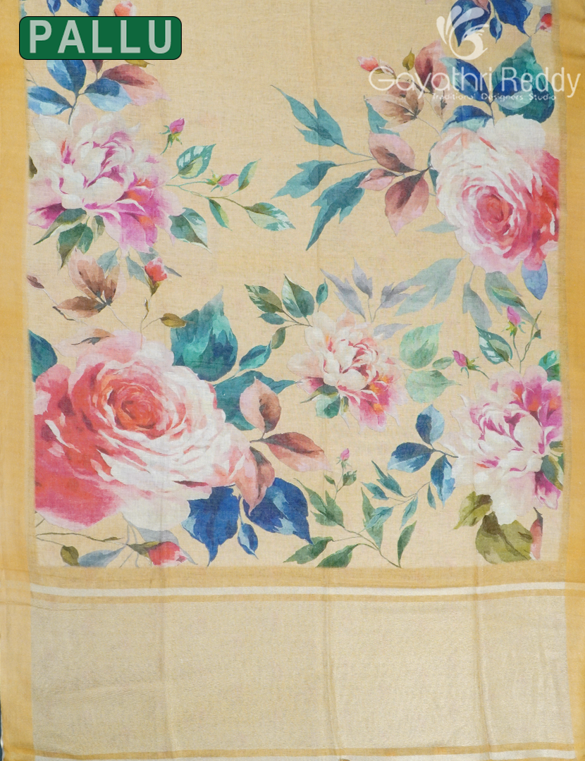 PURE LINEN SAREE-L1433