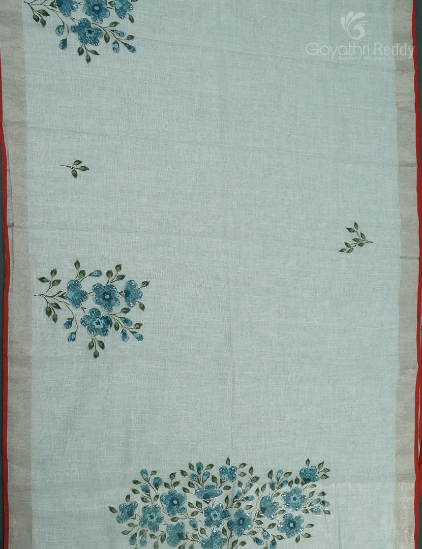 PURE LINEN SAREE-L1353