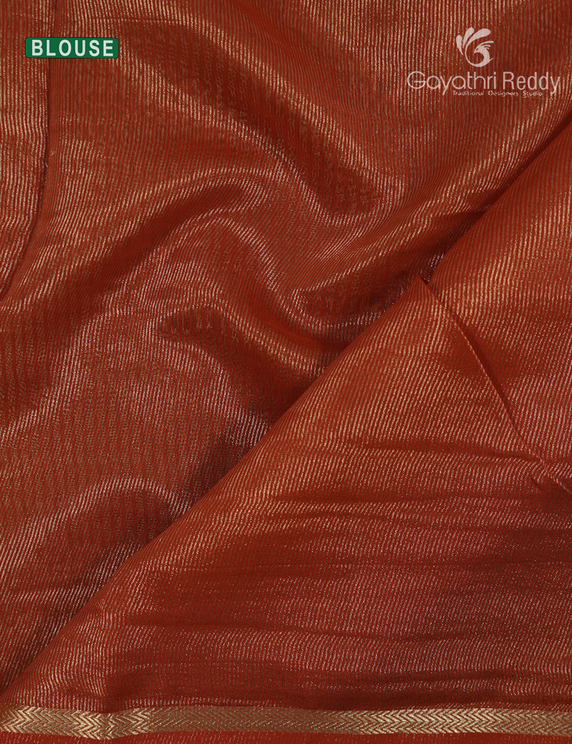 Pure Tissue Saree in Bridal Red