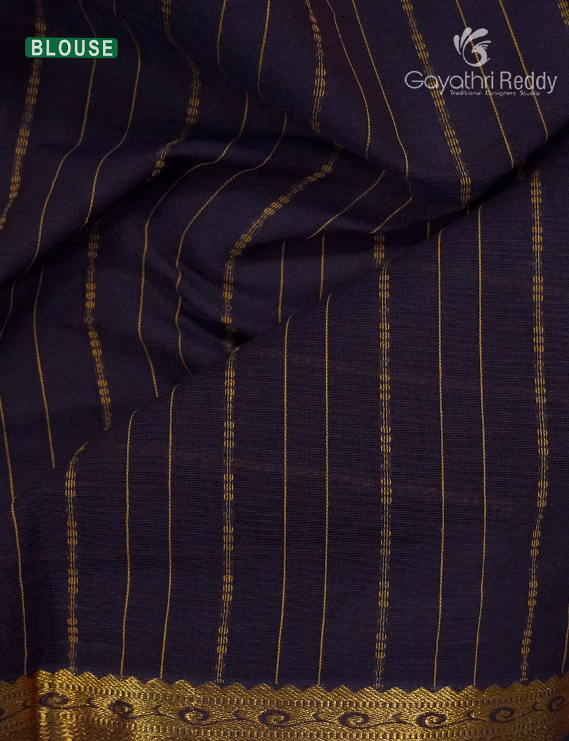 Pure Kanchi Cotton Saree in Deep Burgundy