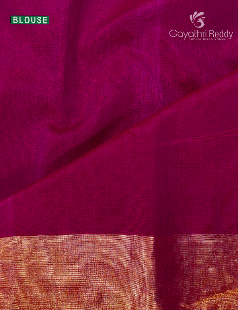 Pure Chanderi Sico Saree in Magenta