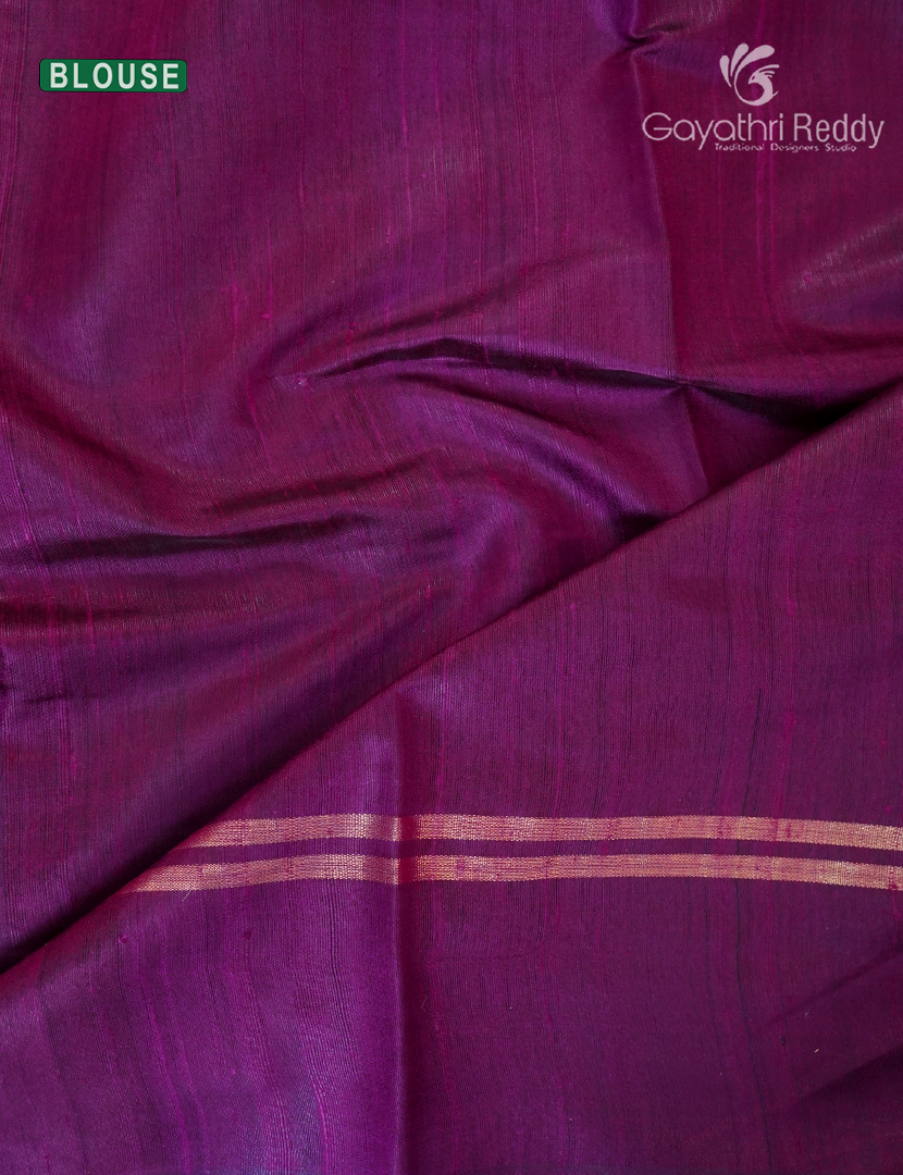 Pure Khadi Pattu Saree in Deep Magenta