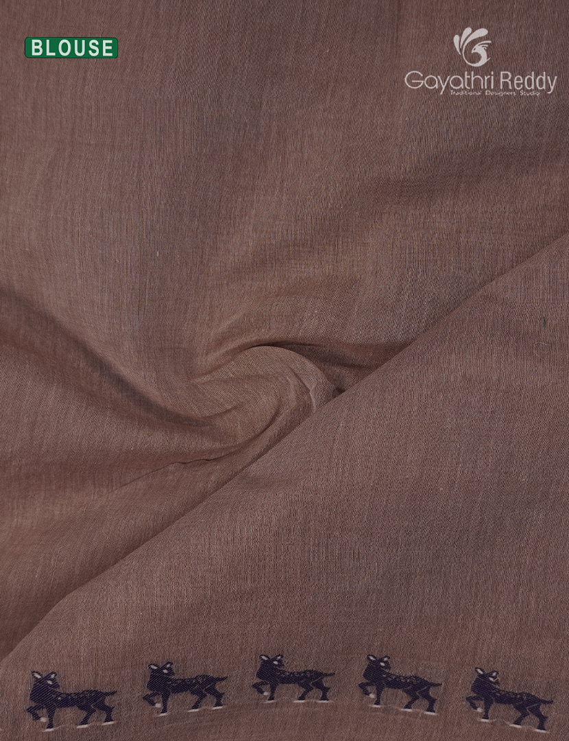 Jamdani Cotton Saree in Beige