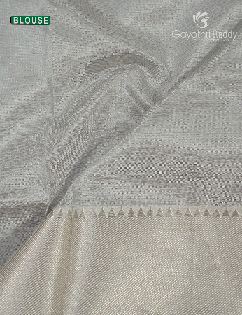Mangalagiri Pattu Saree in Silver