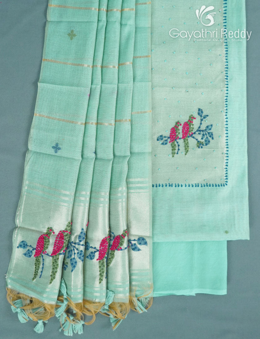 CHANDERI DRESS MATERIAL(3PC)-CDM22