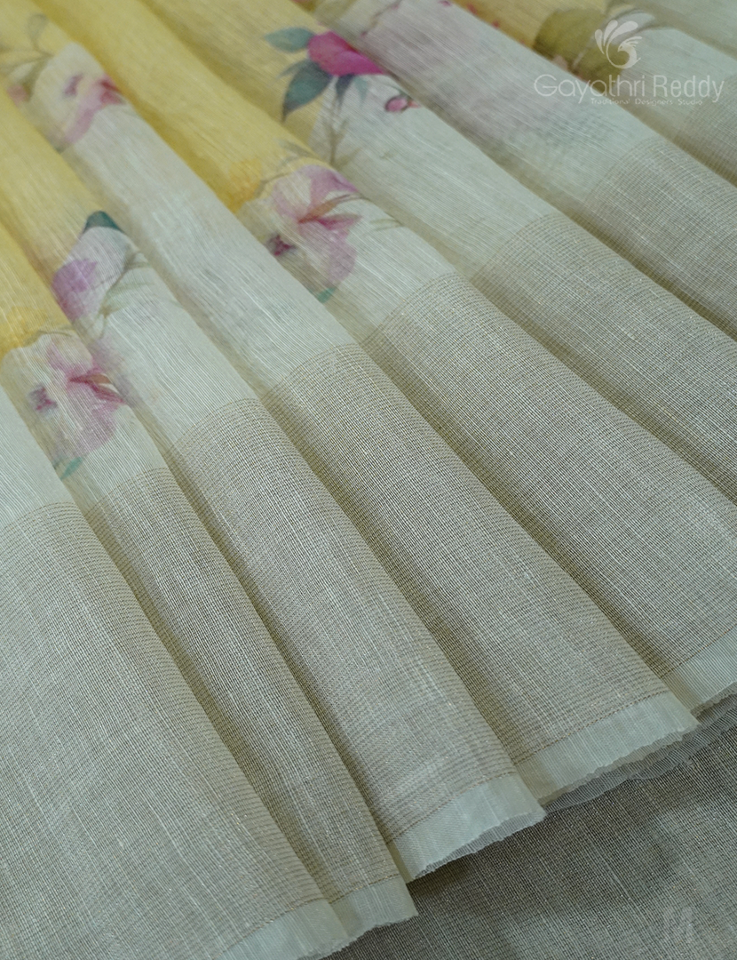 PURE LINEN SAREE-L1348