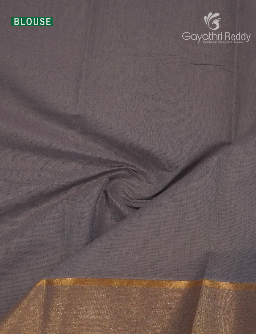 Pure Kanchi Cotton Saree in Grey