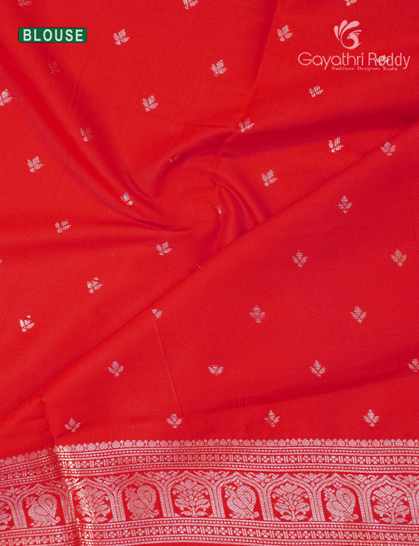 Semi Kanchipuram Art Silk Saree in Red