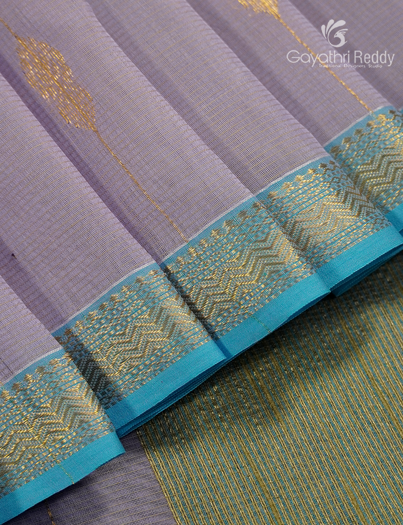 Pure Chanderi Sico Saree in Pastel Lavender
