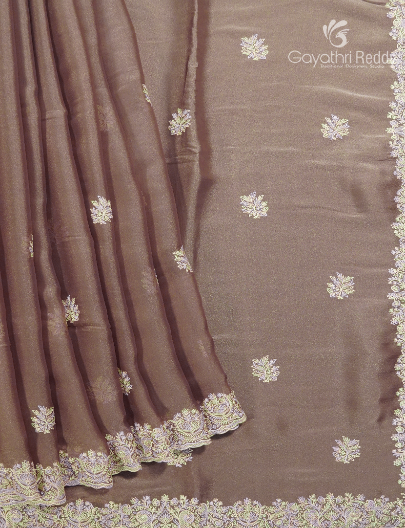 Fancy Saree in Pastel Brown