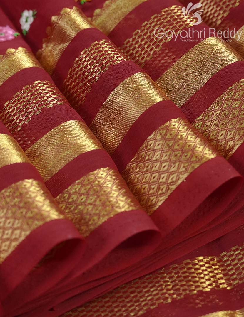 CHIFFON FANCY SAREE-PCF314