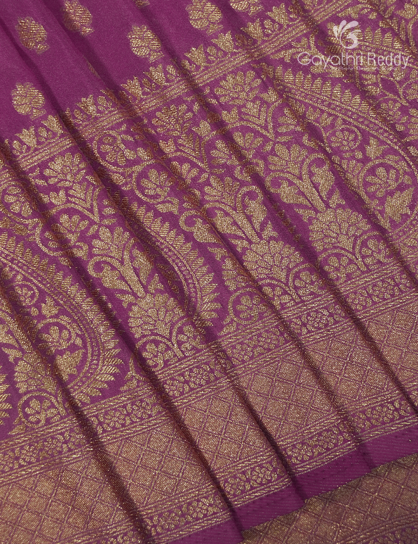 Banaras Georgette Saree in Mehr Pink