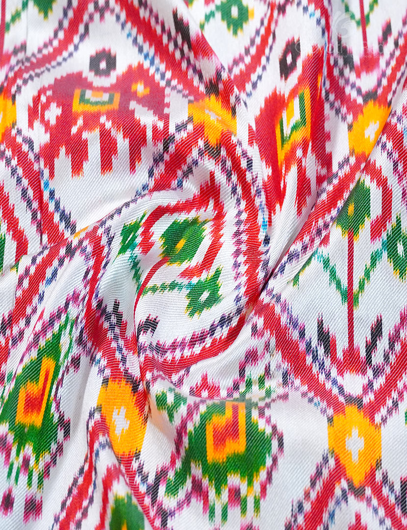 PURE TWILL IKKAT PATTU-IP723