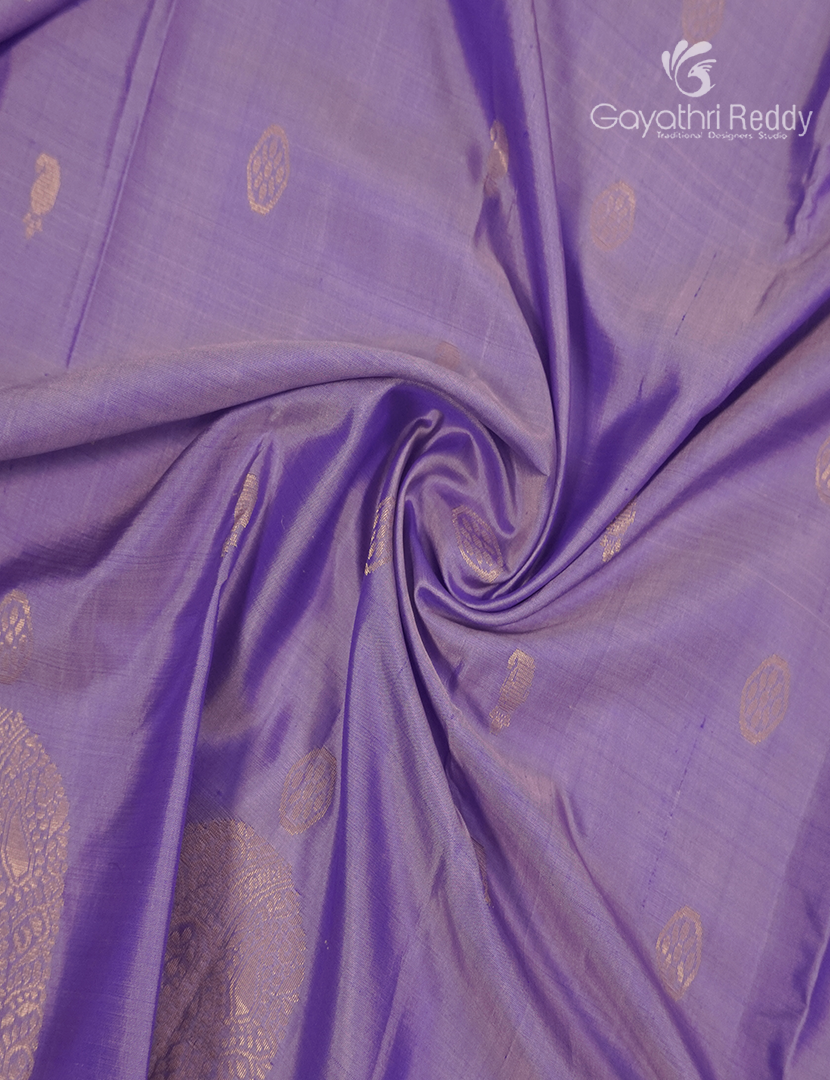 Pure Kanchipuram Silk Saree in Lavender and Violet