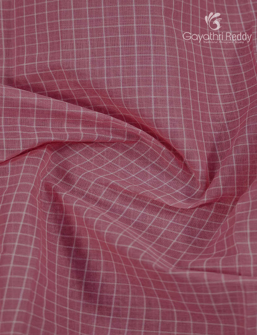 Pure Gadwal Cotton Saree in Mauve and Deep Blue