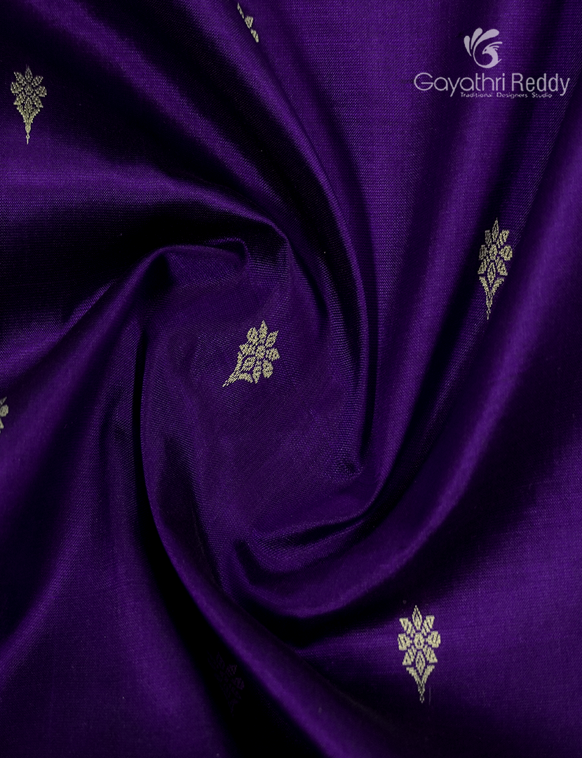 Pure Banaras Katan Silk Saree in Deep Purple
