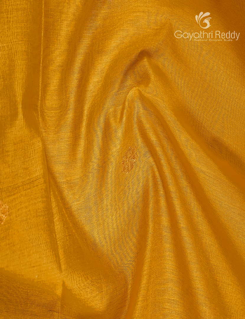 Pure Chanderi Sico Saree in Light mustard and Baby Pink
