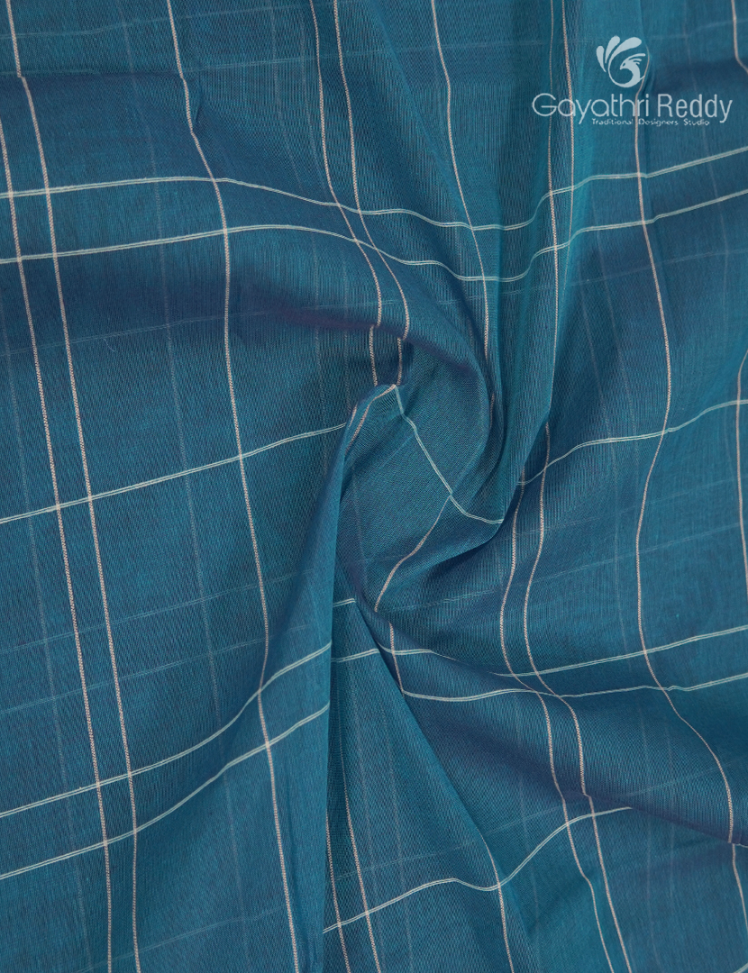 Pure Kanchi Cotton Saree in Light Peacock Green