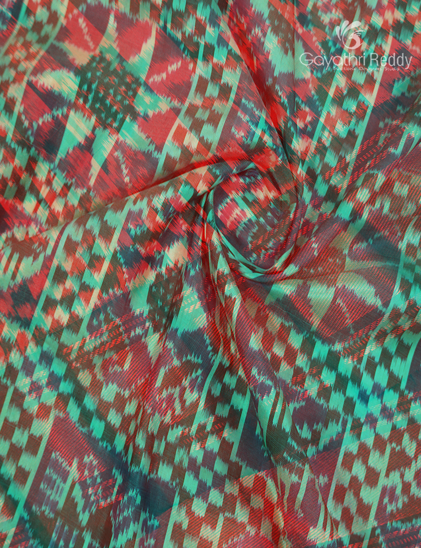 Pure Ikat Silk Saree in Onion Pink and Magenta