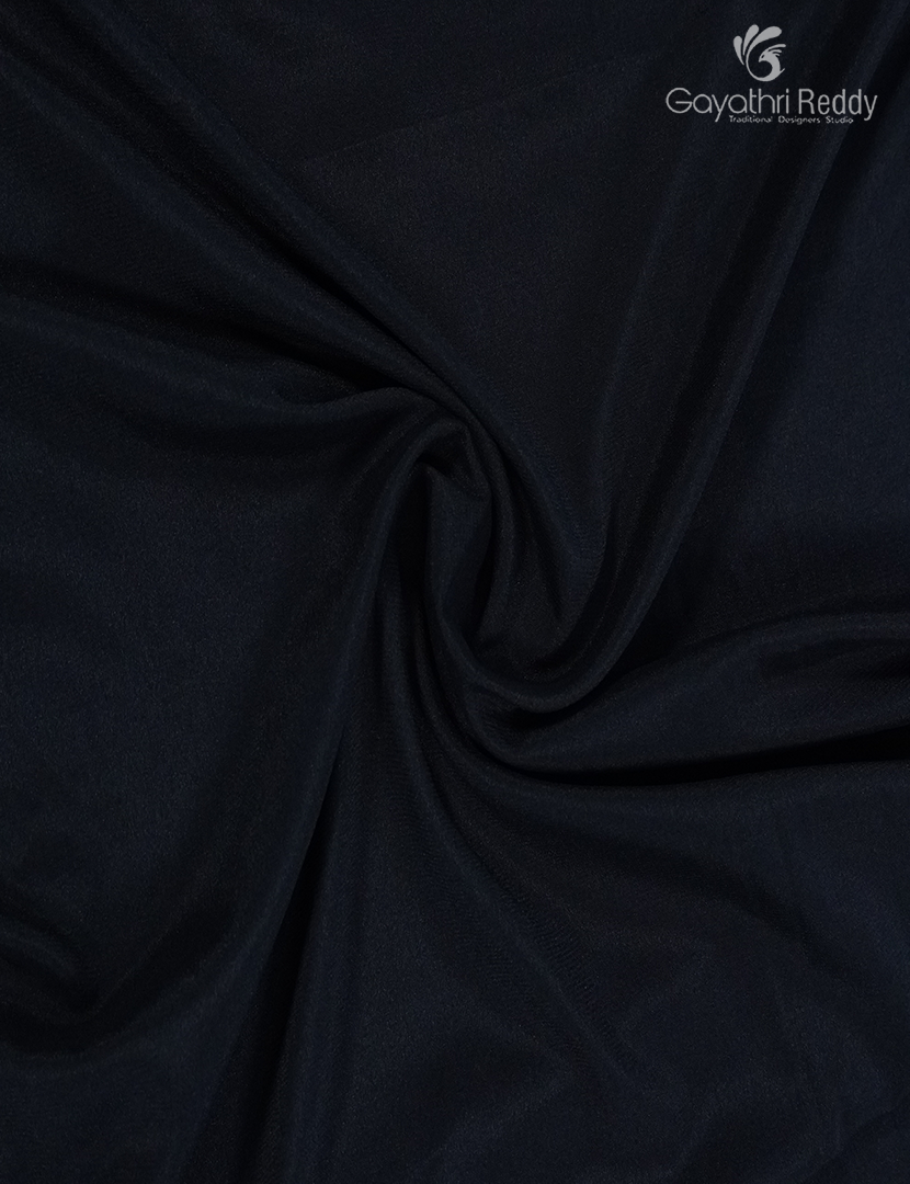 Semi Mysore Crepe Saree in Black