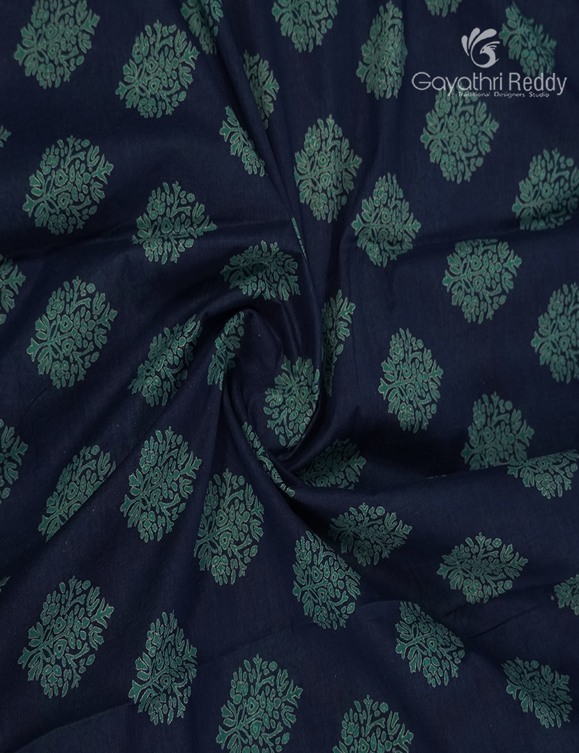 Vidharbha Cotton Saree in Indigo Blue