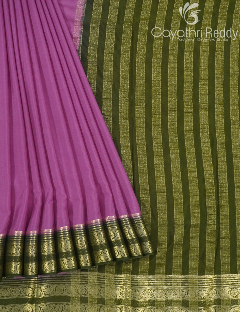 SEMI MYSORE CRAPE SAREE-SMC365
