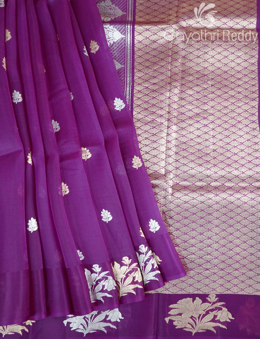 PURE BANARAS KORA SILK-BKS117