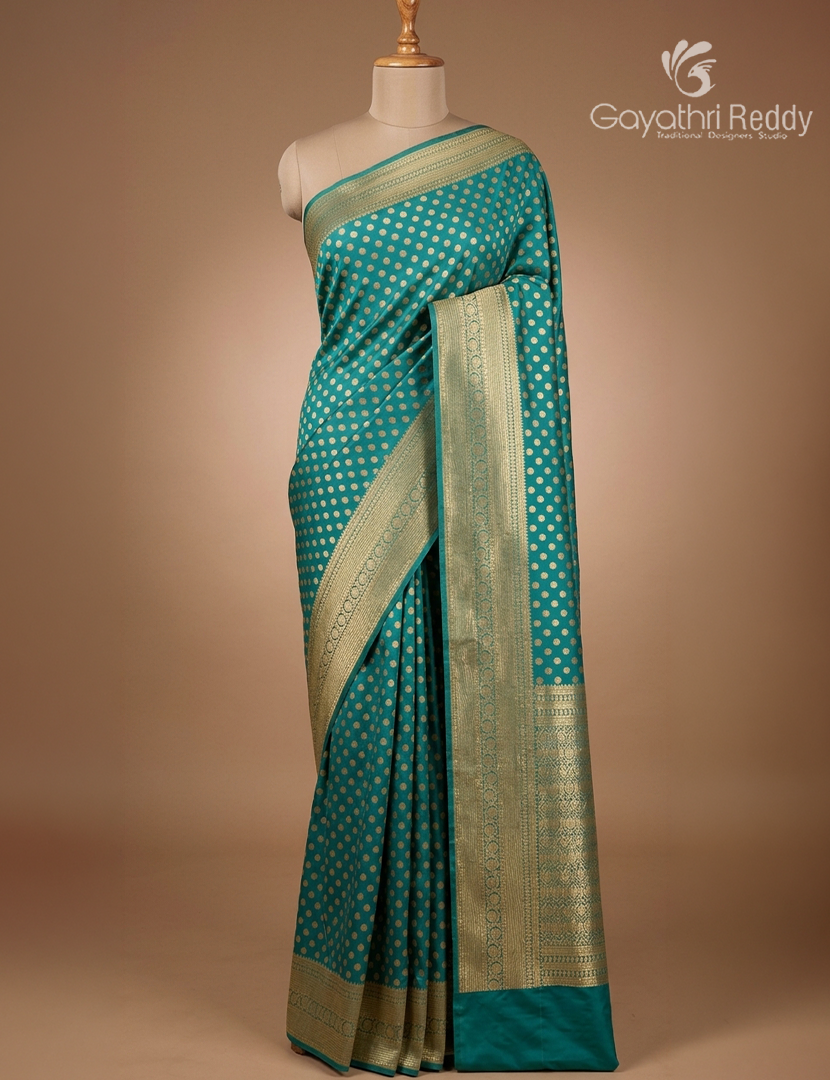 Banaras Georgette Saree in Sea Blue