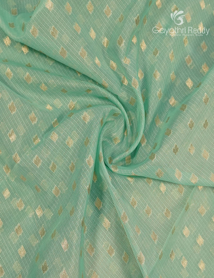 Banaras Kota Lehanga Set in Mint Green and Baby Pink
