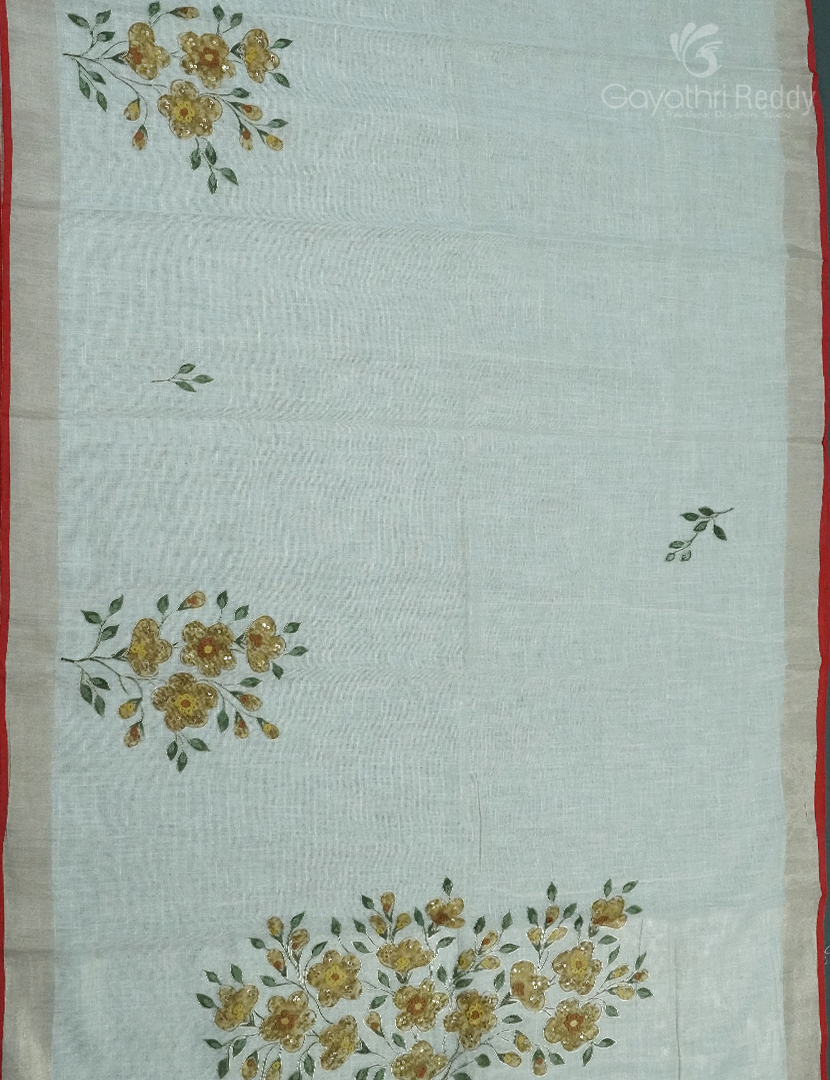 PURE LINEN SAREE-L1354