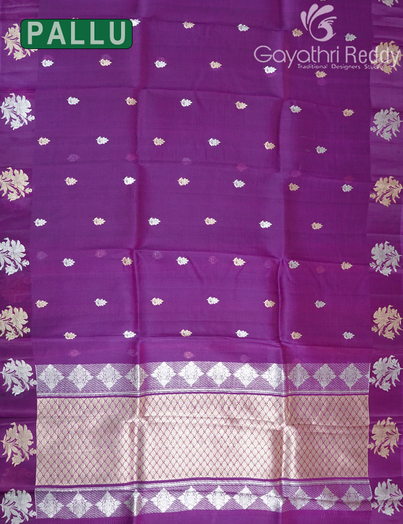 PURE BANARAS KORA SILK-BKS117