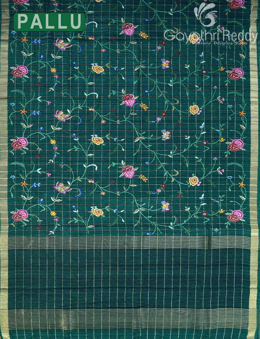 KHADI SILK WORK SAREE-KSW8