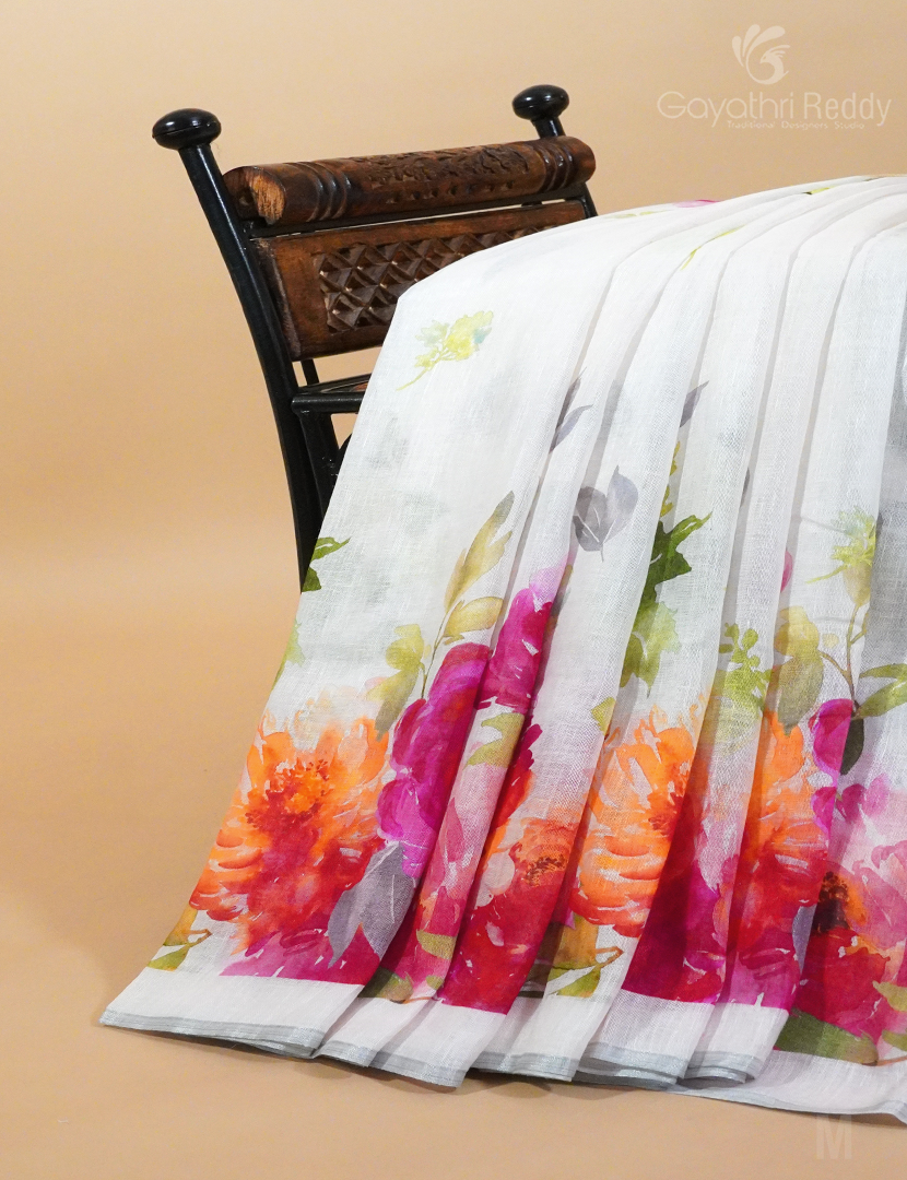 PURE LINEN SAREE-L1311