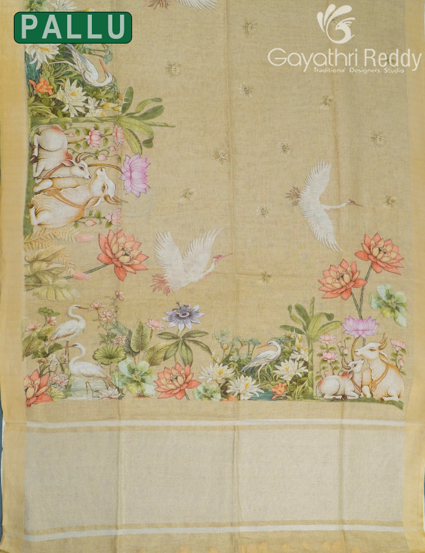 PURE LINEN SAREE-L1444