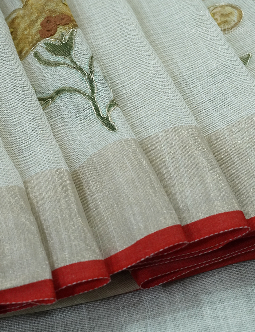 PURE LINEN SAREE-L1354