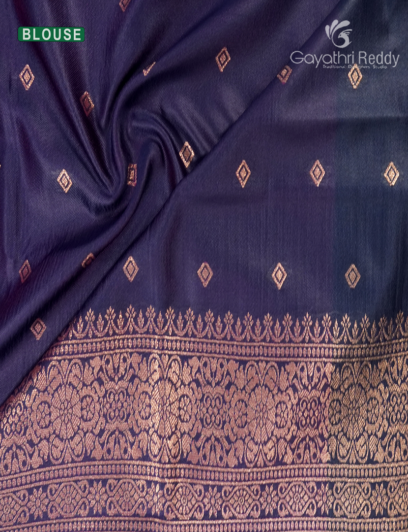 Semi Kanchipuram Art Silk Saree in Purple