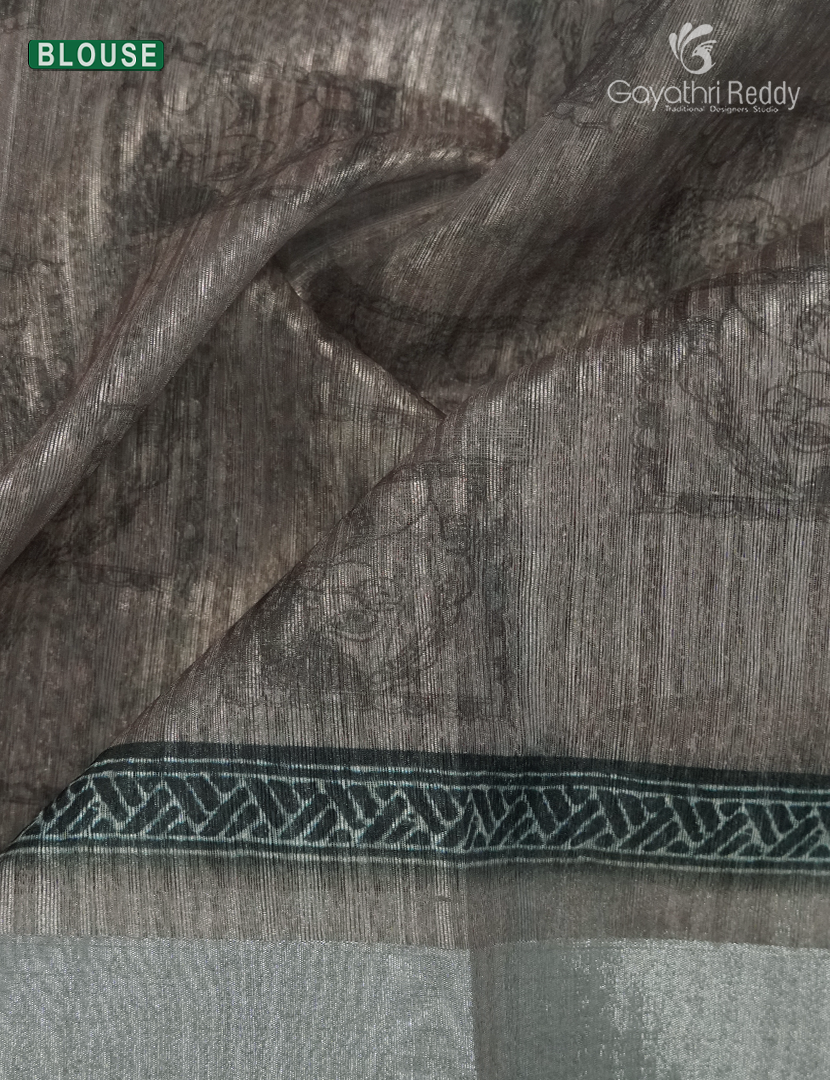 Pure Linen Saree in Cream