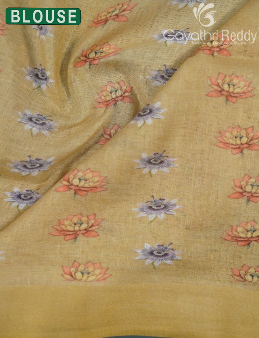PURE LINEN SAREE-L1444