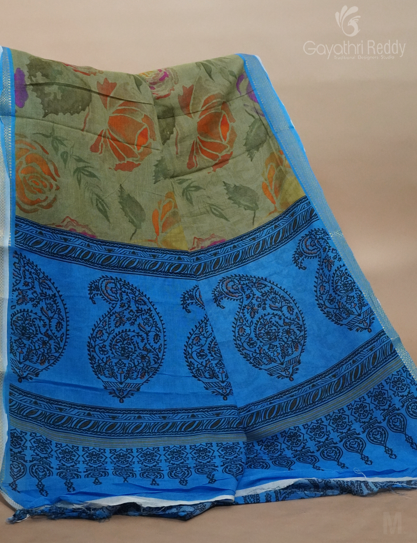 COTTON PRINT SAREE-C672