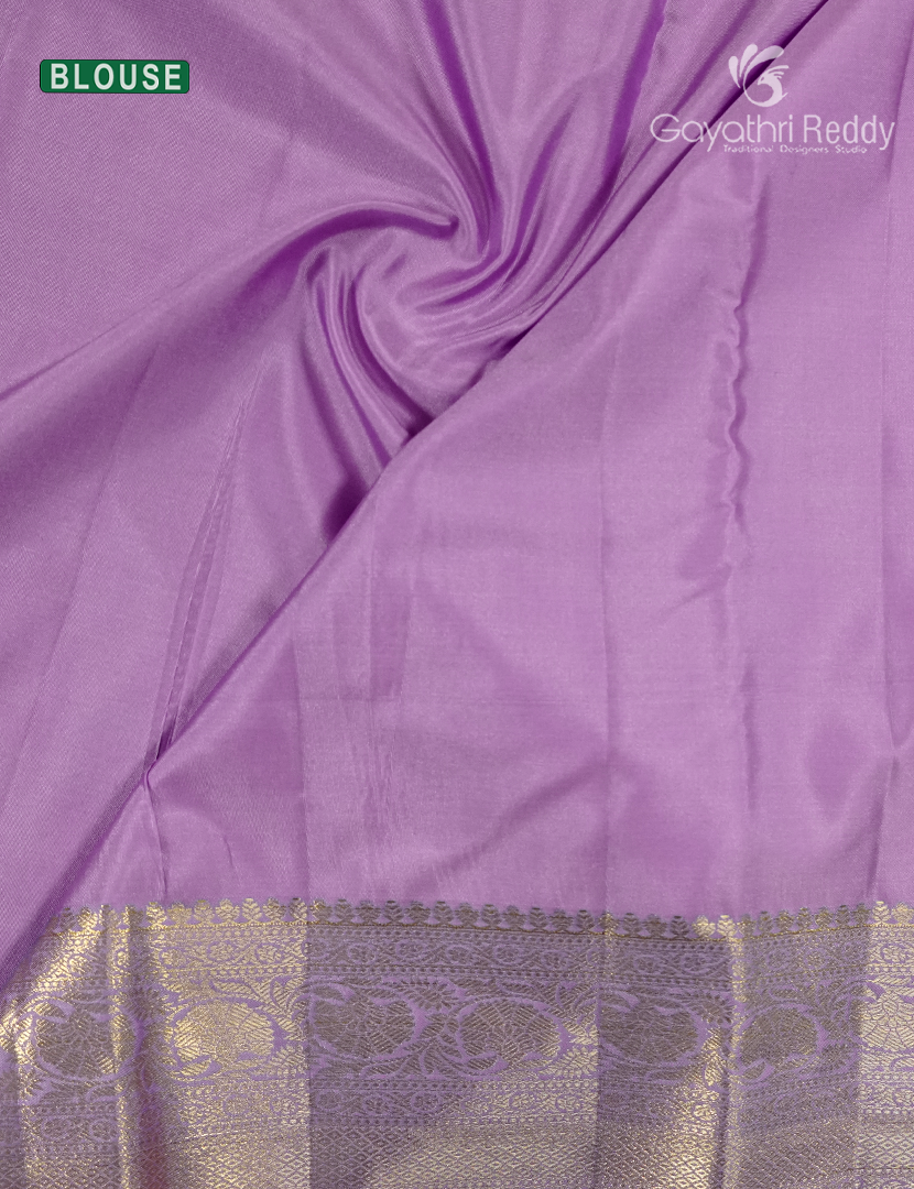 Semi Kanchipuram Silk Saree in Lavender