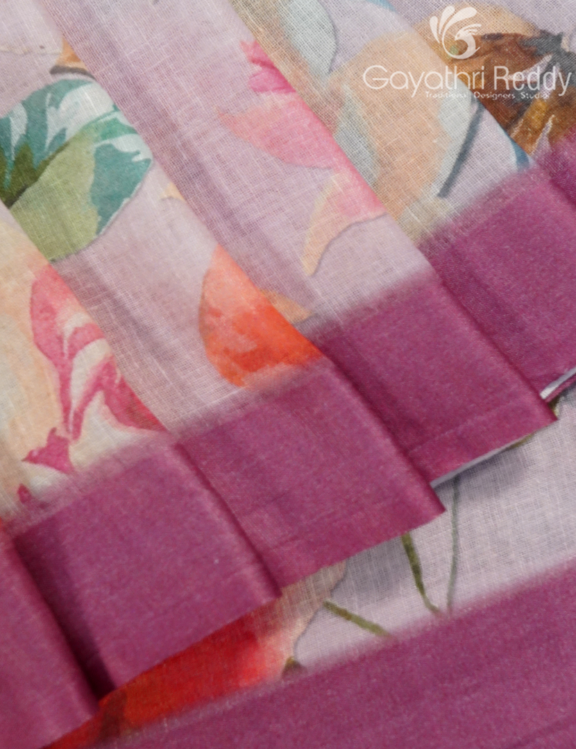 PURE LINEN SAREE-L1434