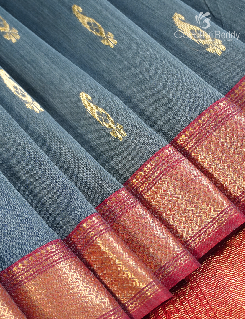 PURE CHANDERI BUTTA SAREES -CPS1184