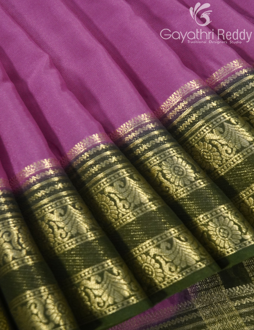SEMI MYSORE CREPE SAREE-SMC365