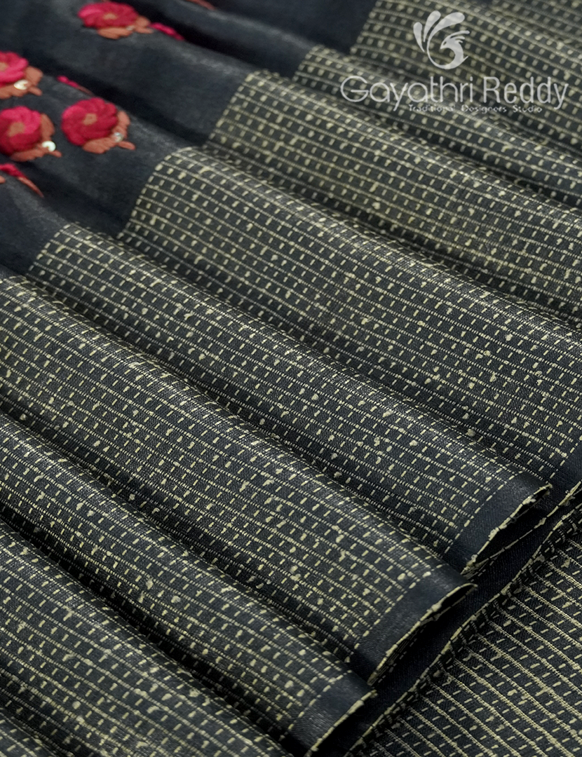 PURE DESI TUSSAR HANDWORK SAREE-TS1575
