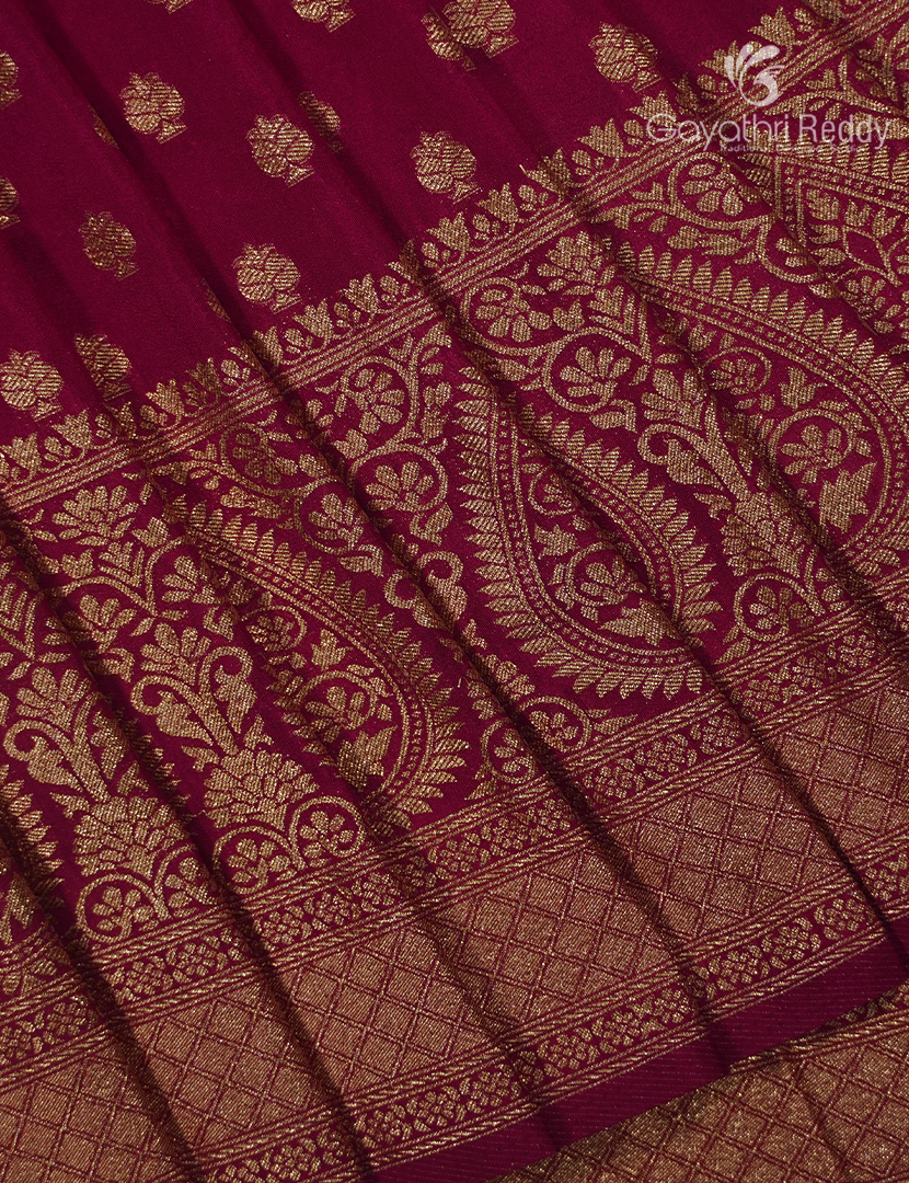 Banaras Georgette Saree in Bridal Red