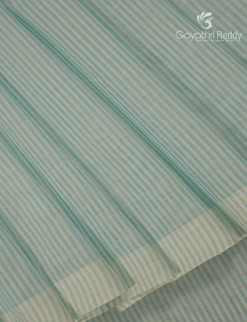 Pure Kanchi Cotton Printed Saree in Teal Blue