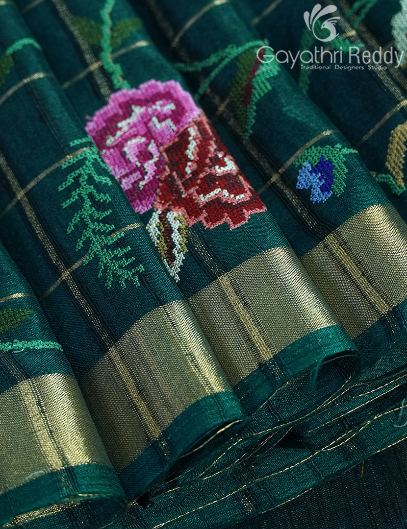 KHADI SILK WORK SAREE-KSW8