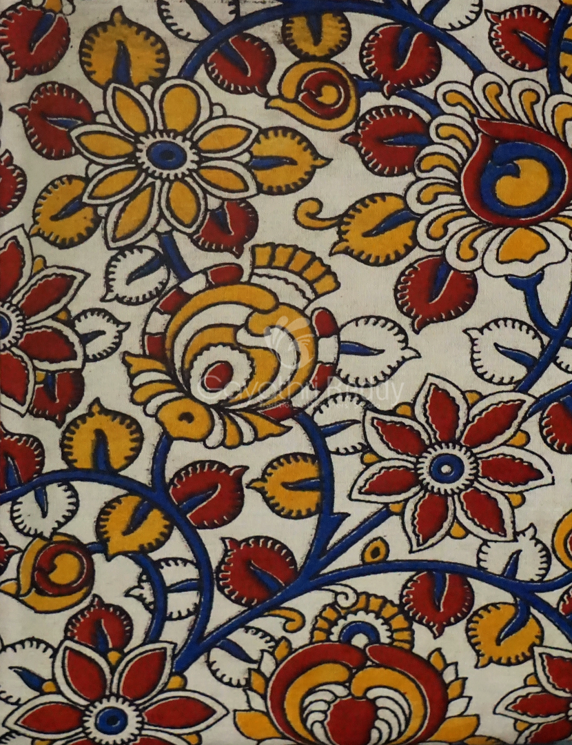 KALAMKARI COTTON FABRIC (PER METER) - S10537