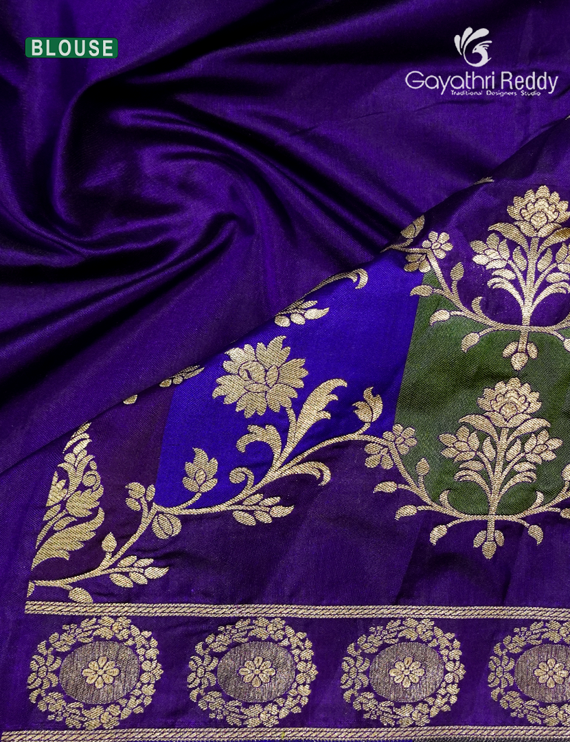 Pure Banaras Katan Silk Saree in Purple
