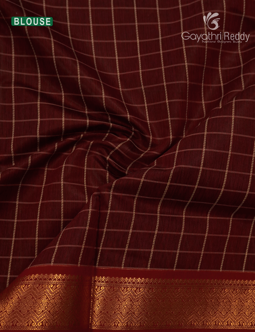 Kanchipuram Sico Saree in Bottle Green and Maroon